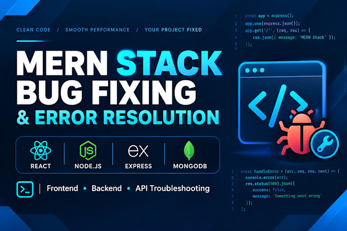 fix bugs and errors in your mern stack application