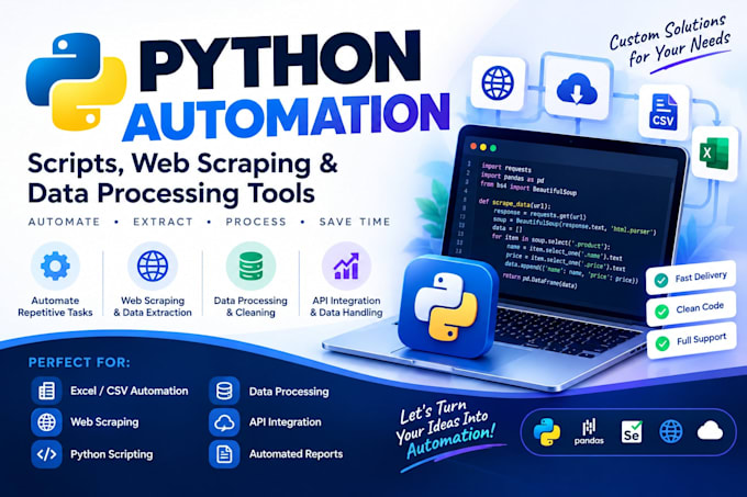 create python automation scripts web scraping data processing tools
