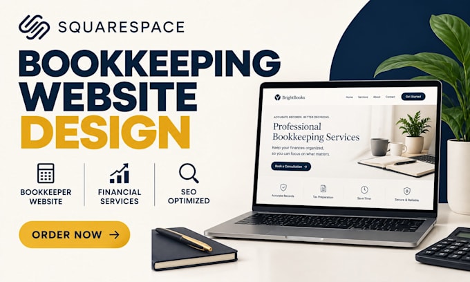 design squarespace bookkeeping website bookkeeper financial services website SEO