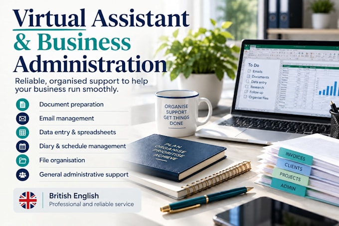 be your reliable virtual assistant for business admin tasks