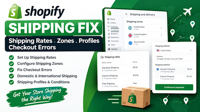 fix shopify shipping rates and checkout errors