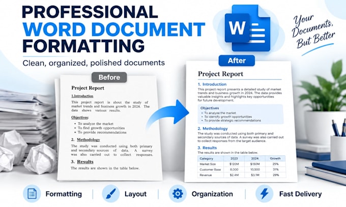 professionally format and organize microsoft word documents