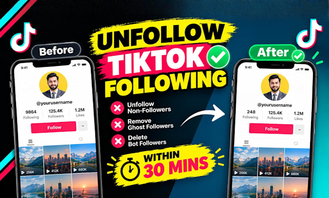 unfollow tiktok followings fast