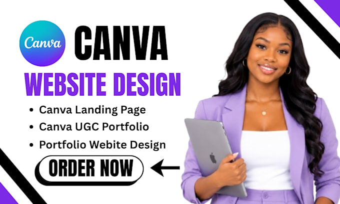 design a stunning canva website, canva portfolio website