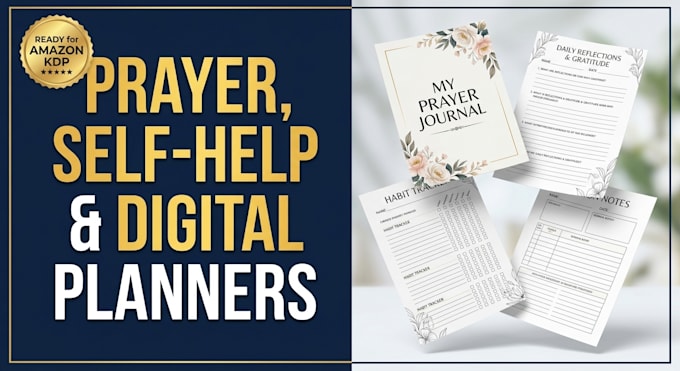 design prayer journal digital journal self help journal KDP low content book