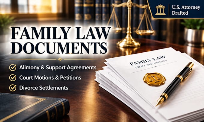 draft divorce support, maintenance, and financial legal documents