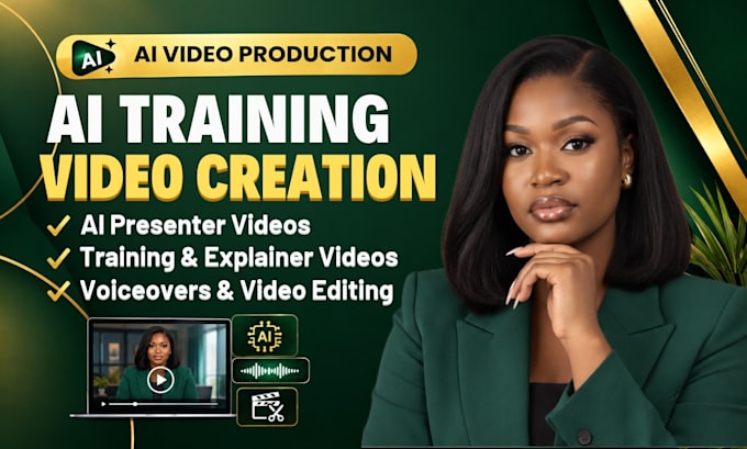 create ai training videos, elearning videos, ai course lessons, online course