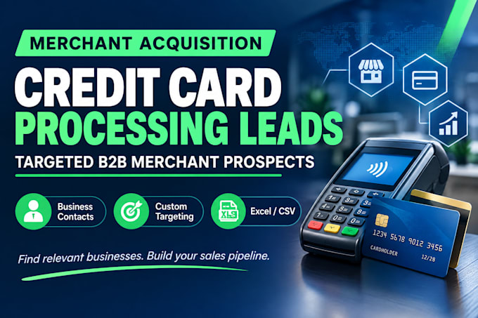 provide targeted credit card processing leads merchant leads