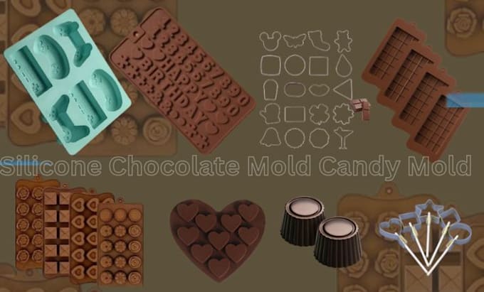 do silicone chocolate mold design 3d candy mold custom stl file