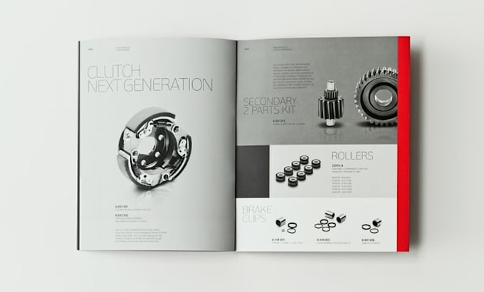 design technical catalog on indesign for machinery, electrical and engineering