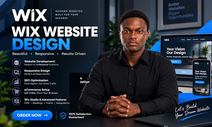 design wordpress, wix and squarespace websites with ai automation