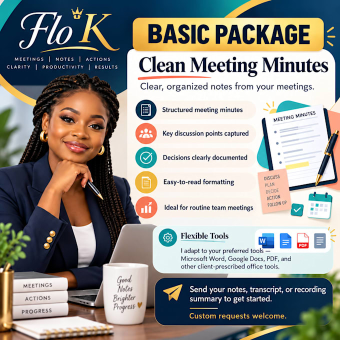 prepare meeting minutes action trackers and summaries