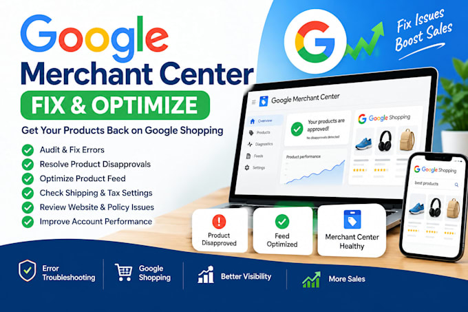 fix google merchant center errors and product disapprovals