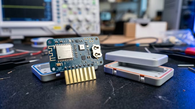 design wireless water leak detector and smart sensor pcb