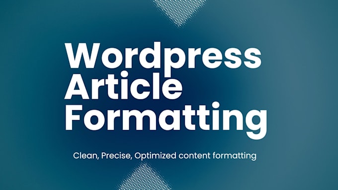 format and SEO optimize your wordpress blog posts