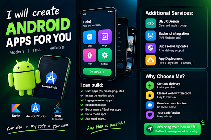 build a custom android app with kotlin and android studio