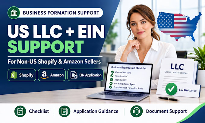 guide non US shopify and amazon founders through US llc and ein setup