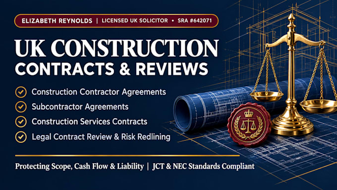 draft construction subcontractor agreement UK solicitor