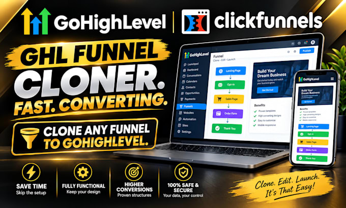 clone clickfunnels or ai built funnels into gohighlevel
