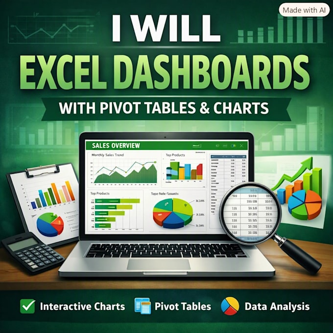 excel dashboards with pivot tables and charts