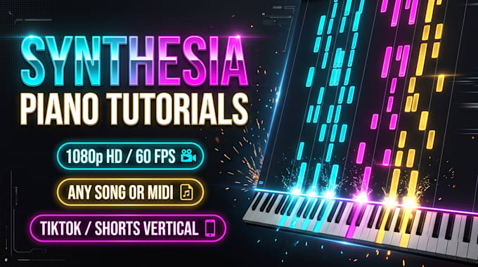 create synthesia piano tutorial video and custom piano arrangement