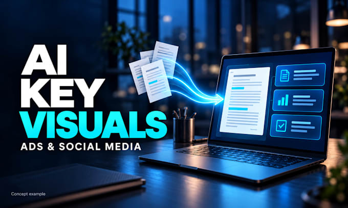 create ai assisted key visuals for ads and social media