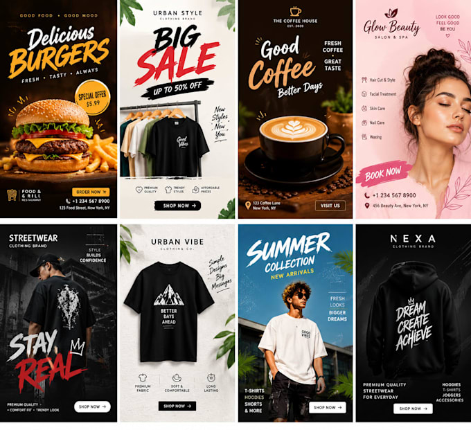 unix shop posters designs