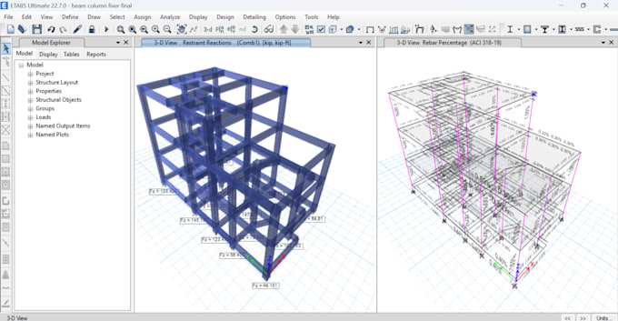do structural design and analysis in etabs and safe for buildings