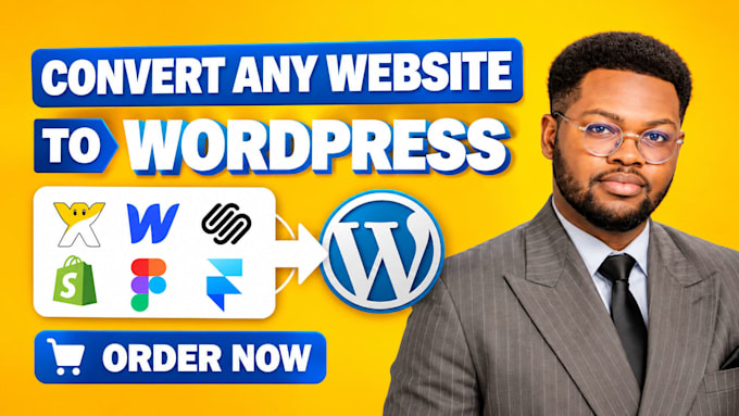migrate wix, weebly, squarespace, webflow to wordpress using elementor