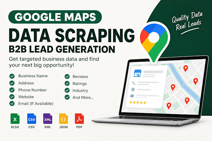 do google map scraping, b2b leads generation, web scraper