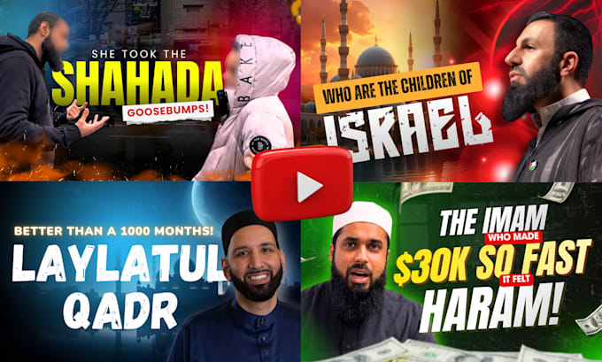 make you a great islamic youtube thumbnail