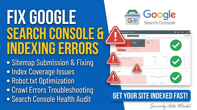 fix google search console and indexing errors for wordpress