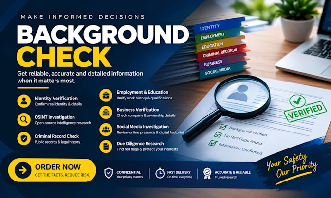 do background check, osint research and due diligence