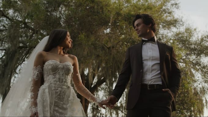 create romantic cinematic wedding video editing and wedding video editor