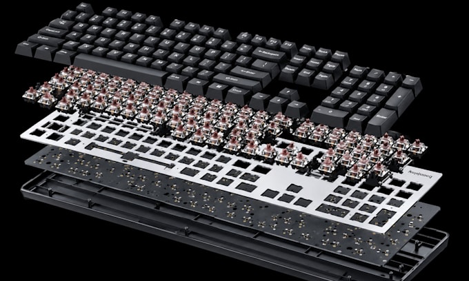 keycap design, mechanical keyboard, 3d product design and cad modeling