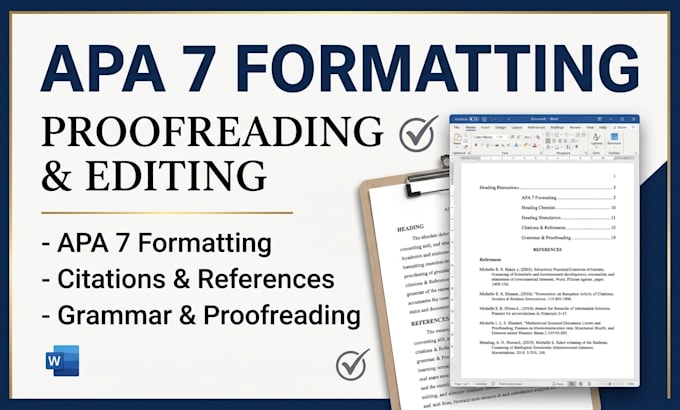 format, proofread, and edit your document in apa 7th edition