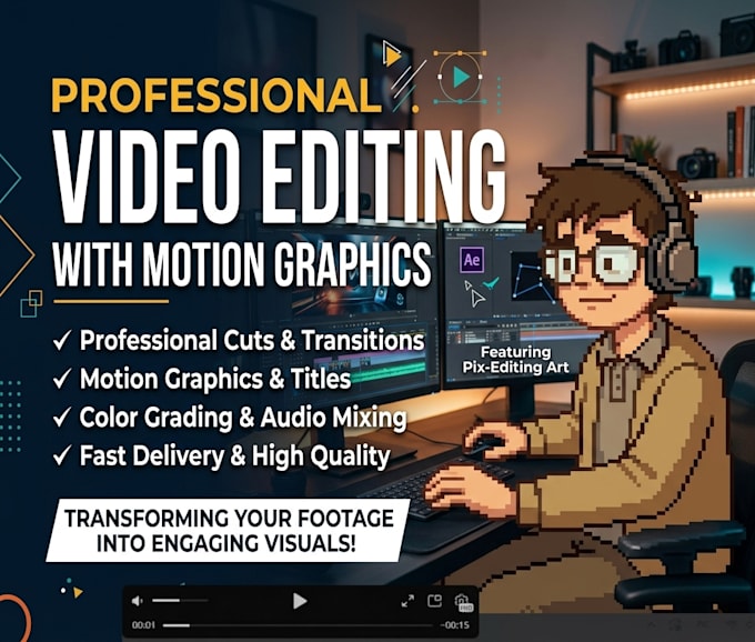 do professional video editing and motion graphics