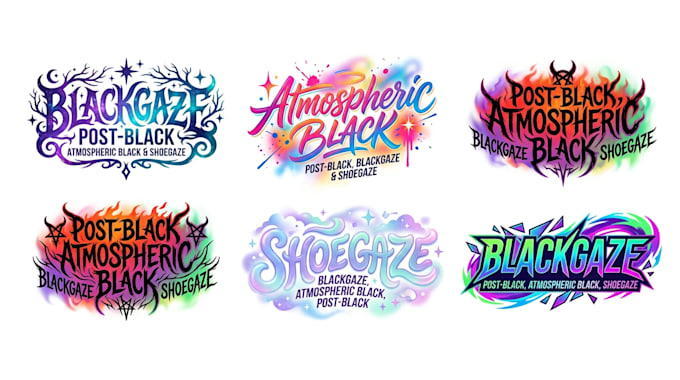 draw post black atmospheric black shoegaze lettering