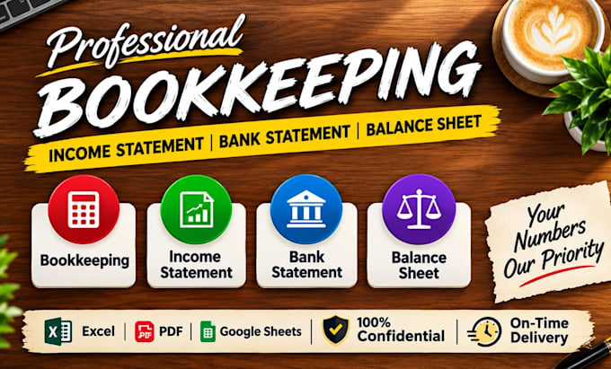 do bookeeping income statement bank statement balance sheet