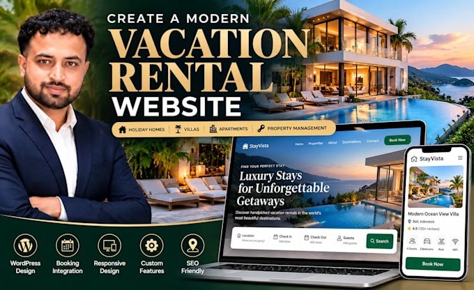 design a vacation rental website in wordpress
