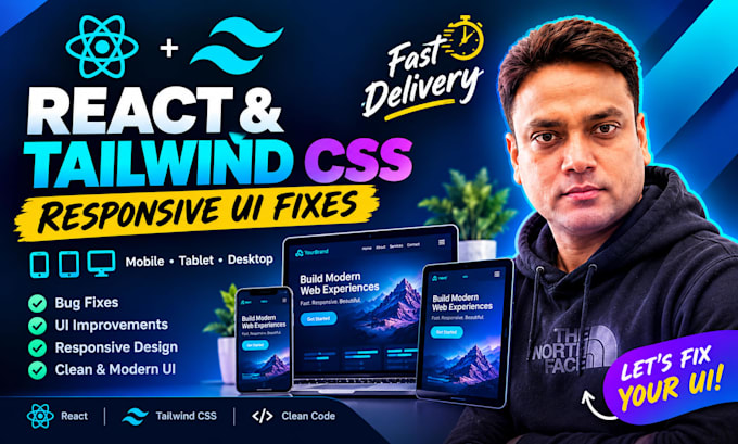 l fix responsive design and ui issues in react tailwind