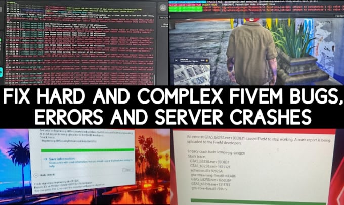 fix hard and complex fivem bugs, issues, script errors on your fivem server