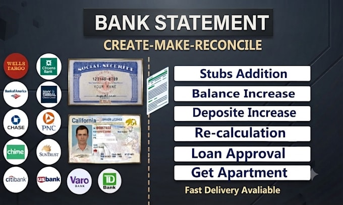 reconcile bank statement PDF to editable format
