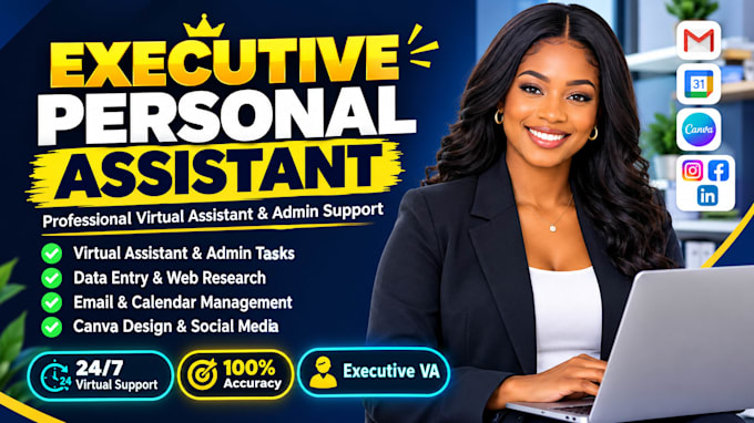 personal administrative virtual assistant social media executive