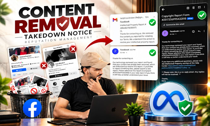 remove delete takedown harassing defaming posts on social media