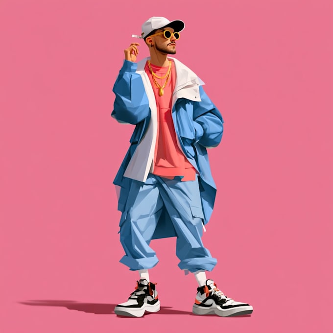 create cool illustration in cartoon style