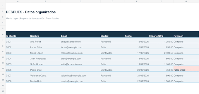 clean and organize your excel data