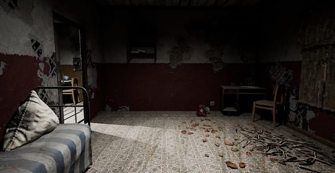 create a moody 3d environment scene in unreal engine