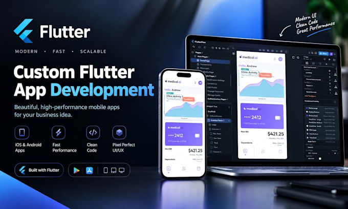 flutterflow mobile app development for ios and android as flutter developer