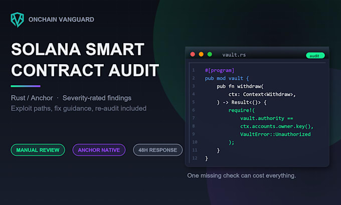 audit your solana smart contract rust anchor program